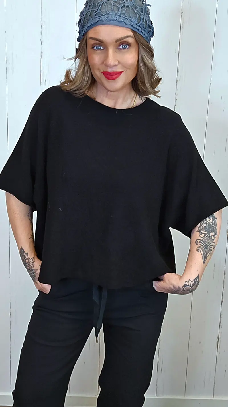 Luna genser topp svart