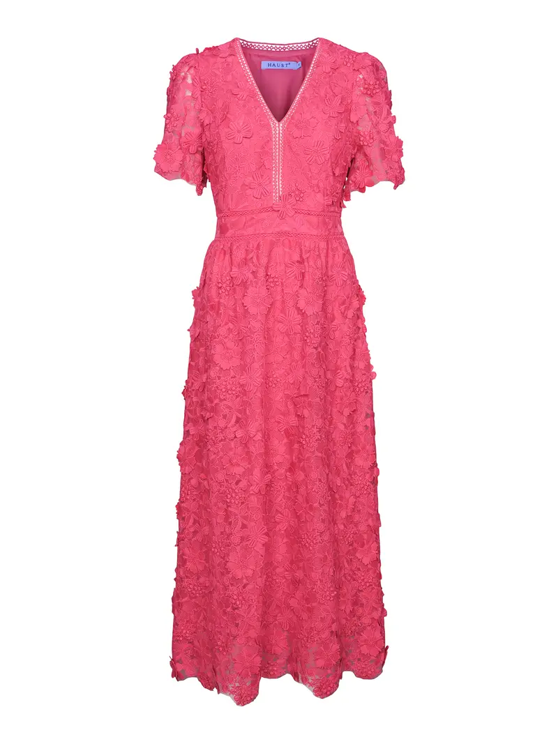 Luxury crochet dress Fuchsia