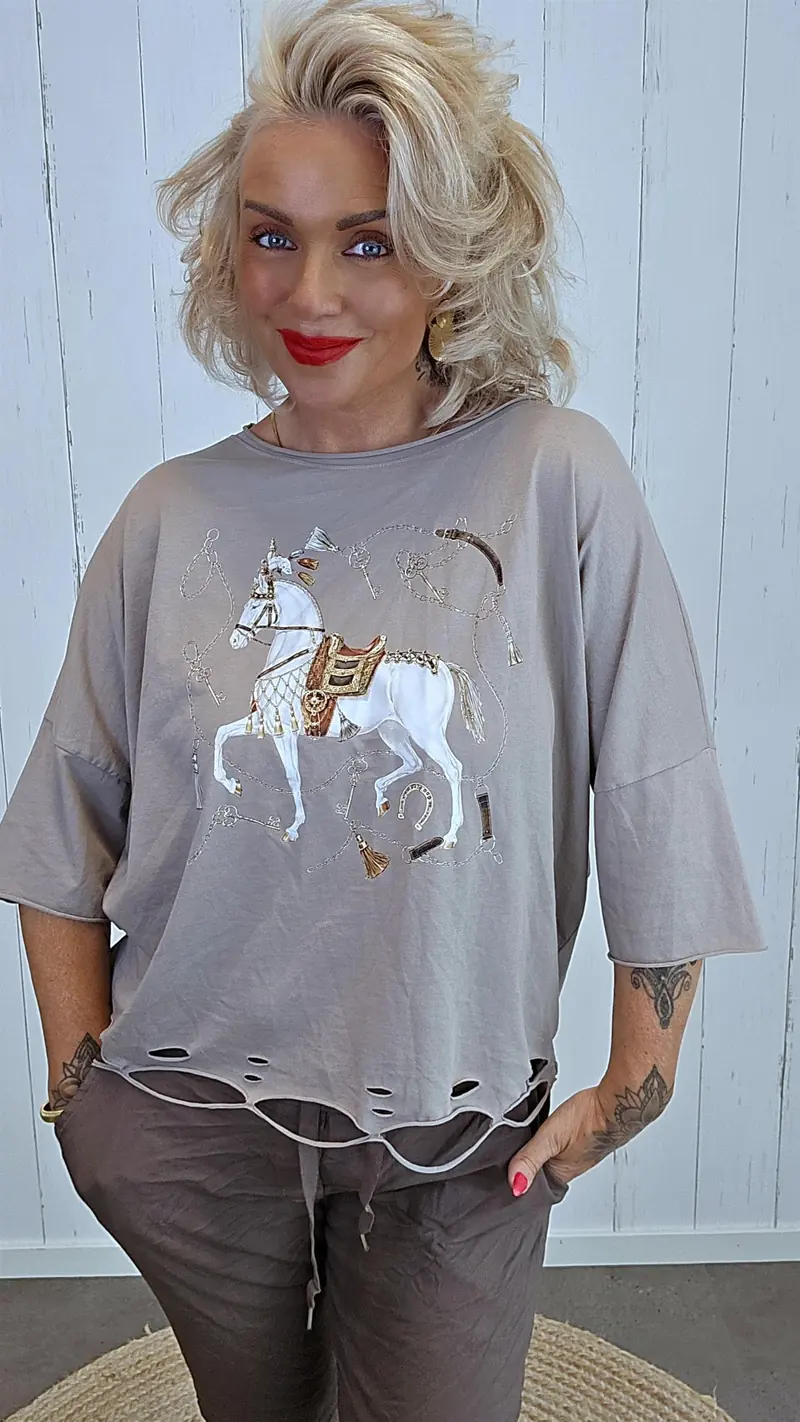 Luzzy topp taupe