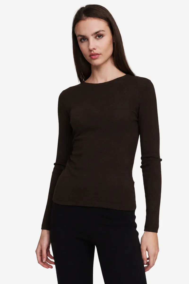 Lyla Merino Sweater Dark Brown