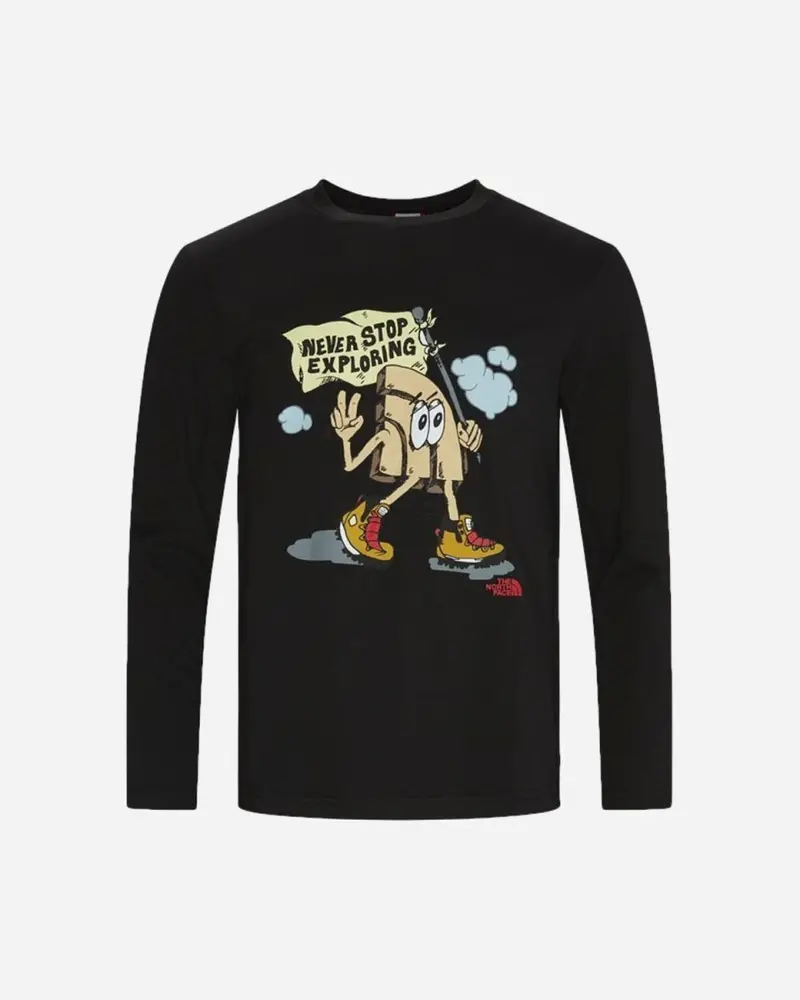 M L/S Graphic Tee - Black