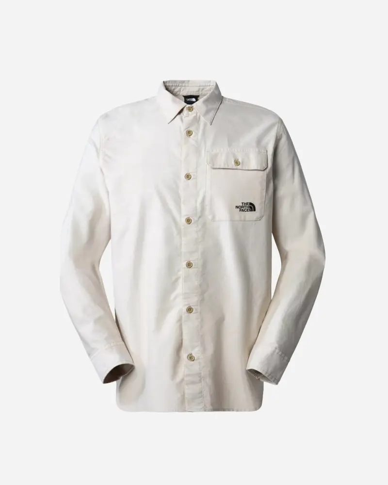 M L/S Travel Shirt - Khaki Stone White Heather