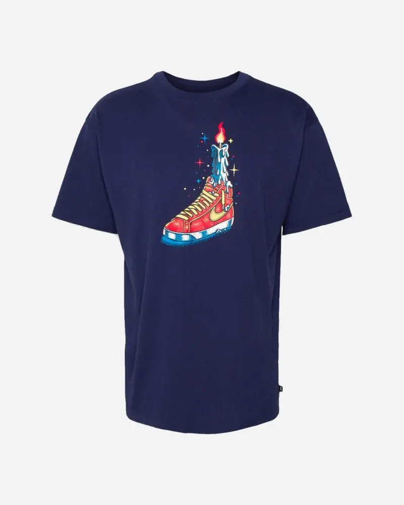 M Nike SB Tee Waxed - Navy