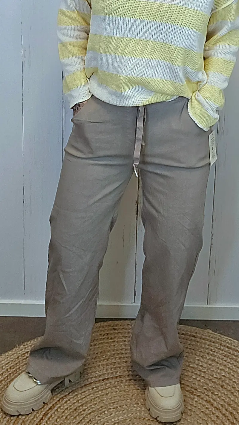Madde stretchig bukse taupe