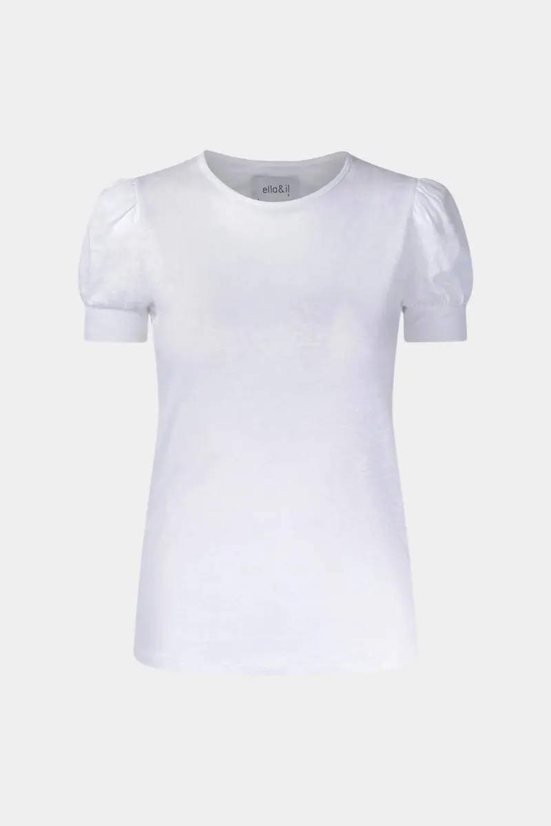 Madeleine Linen Tee White