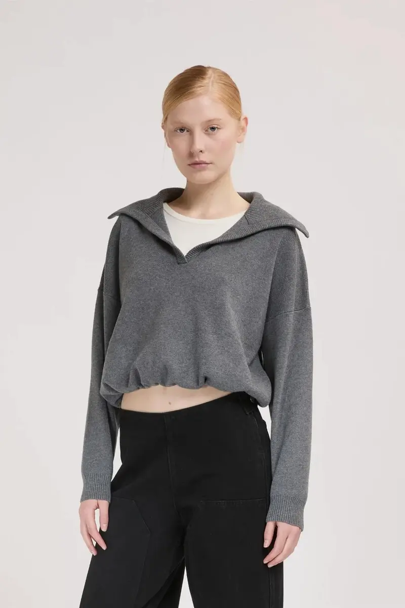 Maglia Grigio Long Sleeve Sweater