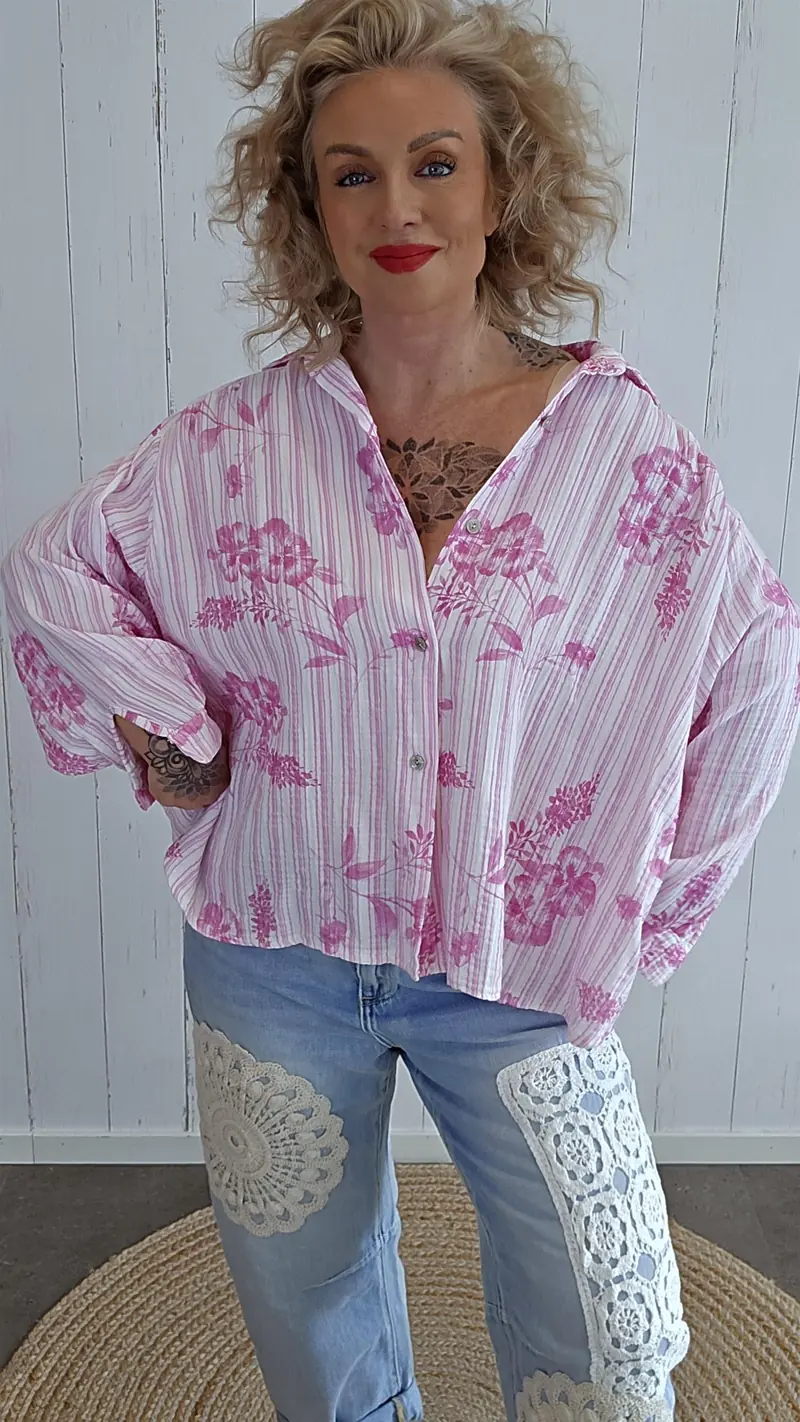 Majja mønstret skjorte rosa
