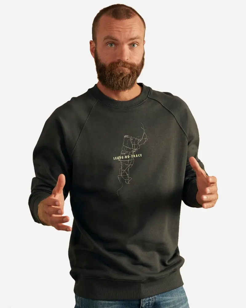 Map Tværs Crewneck - Pirate Black