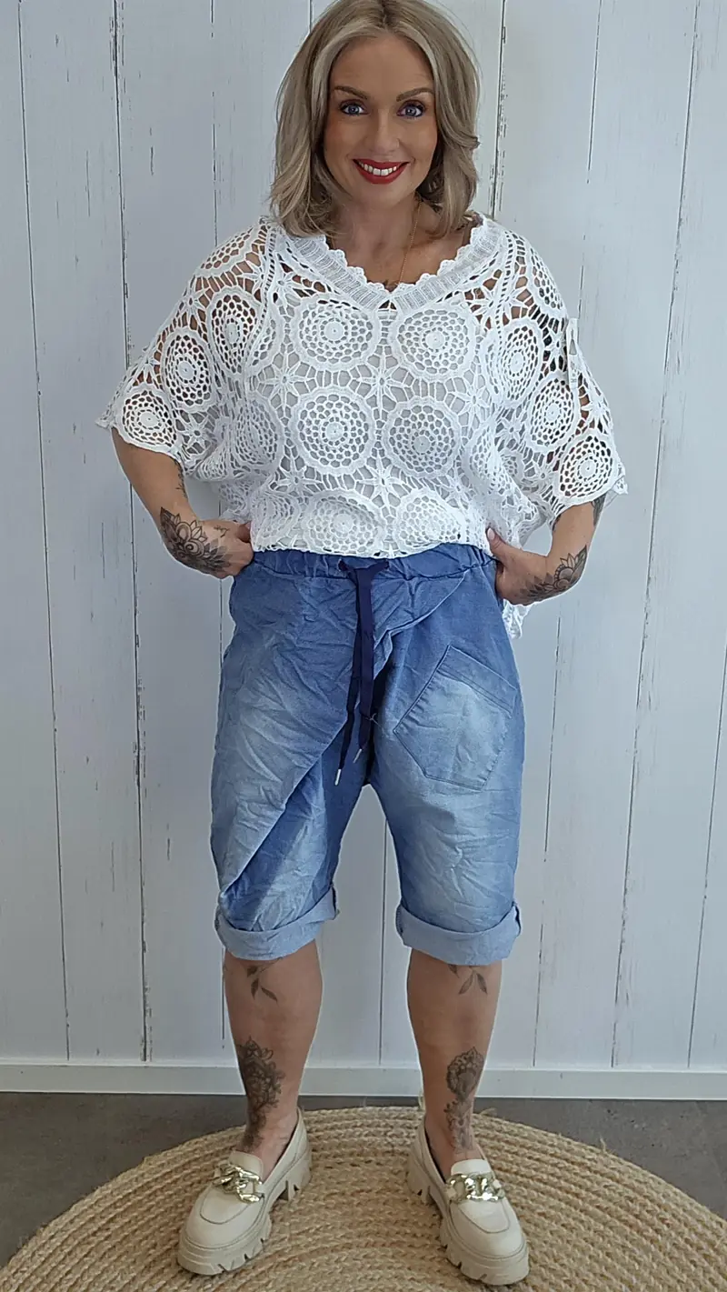 Maren denim jogger shorts