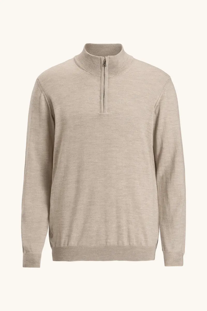 Marlon Half-Zip Baked Beige