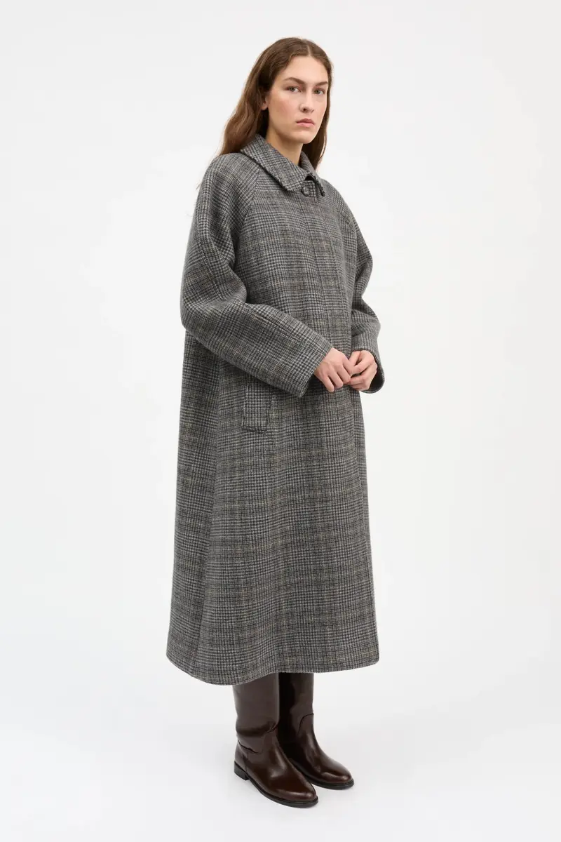 Mary Coat Grey Check