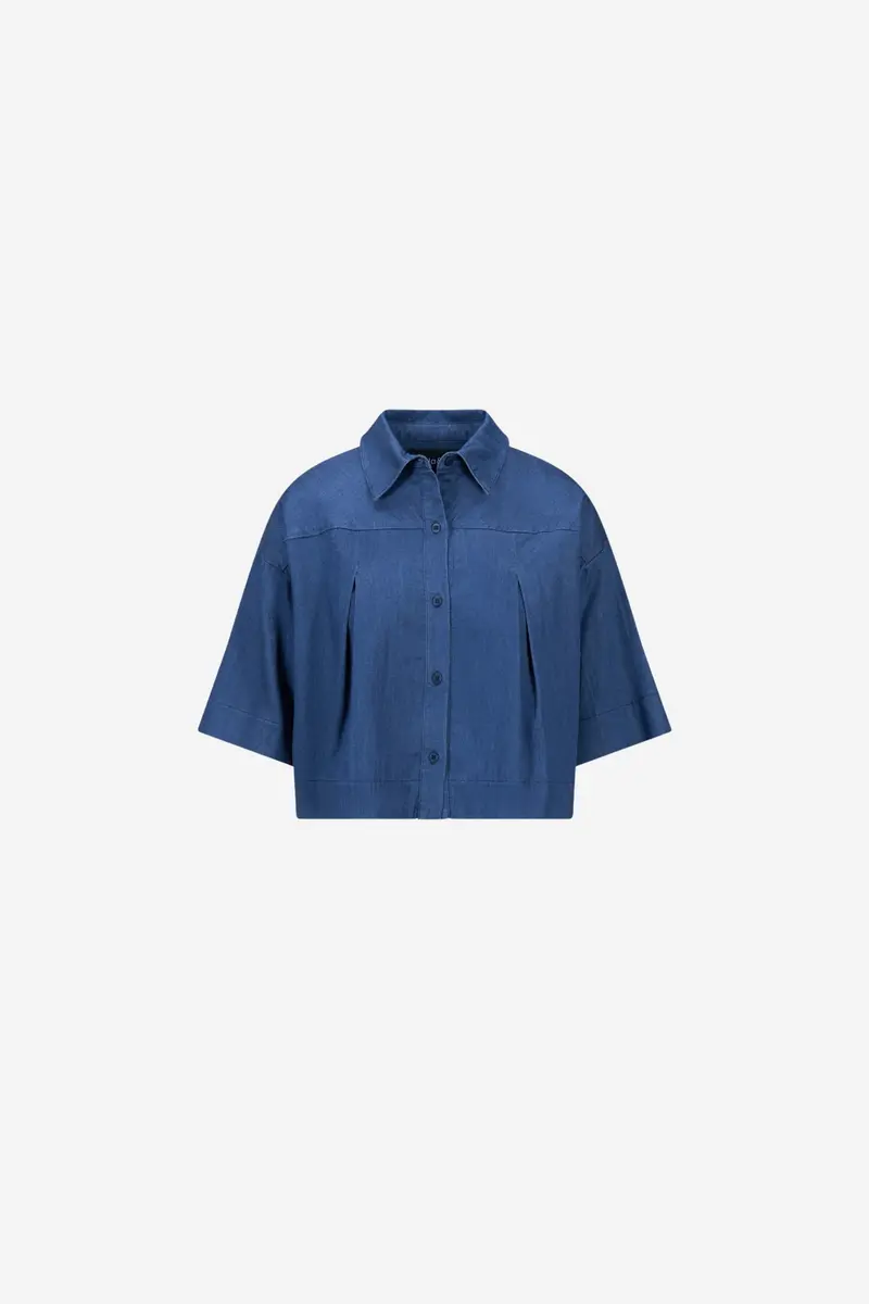 Massy Tencel Shirt Dark Blue