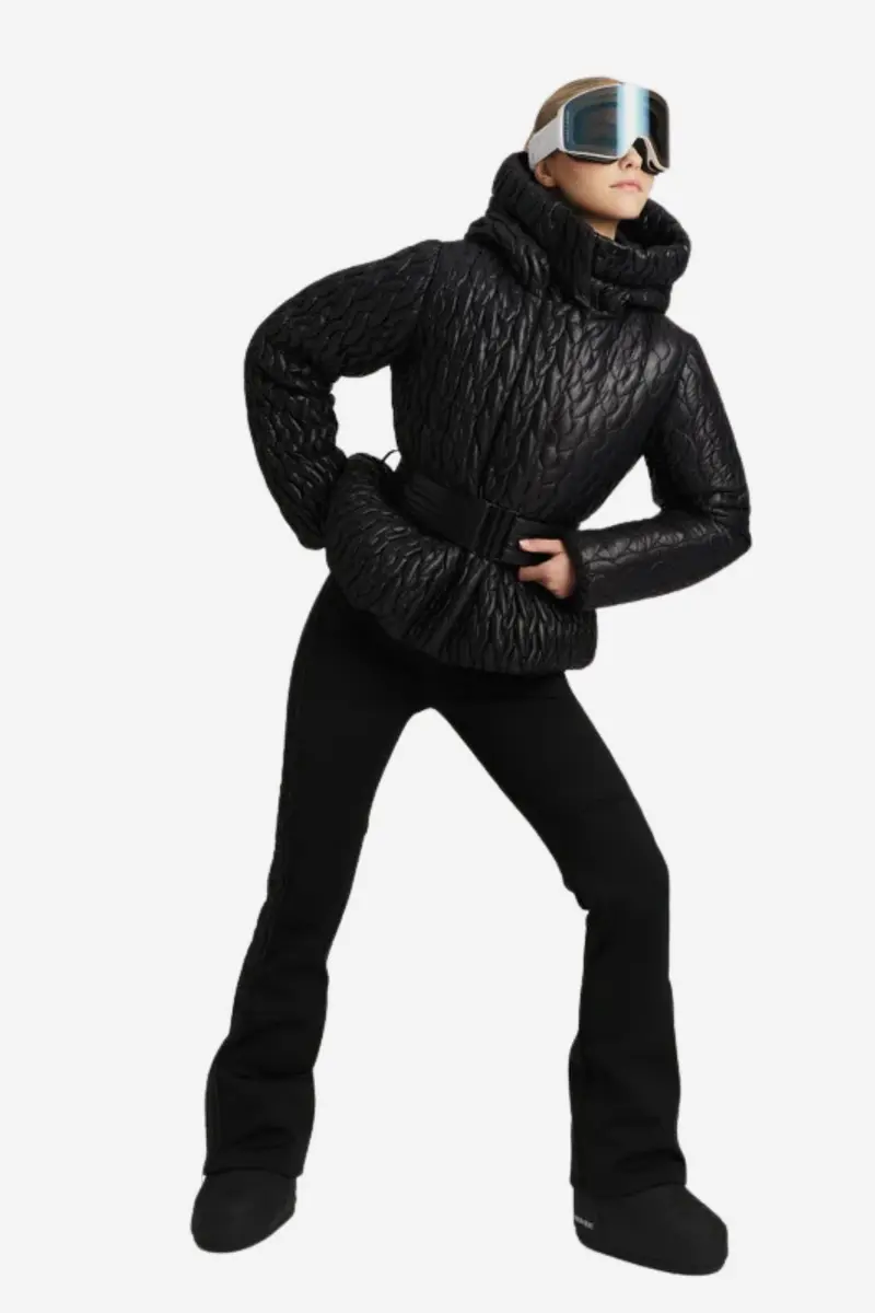 Mathilde Braided Down Jacket Black