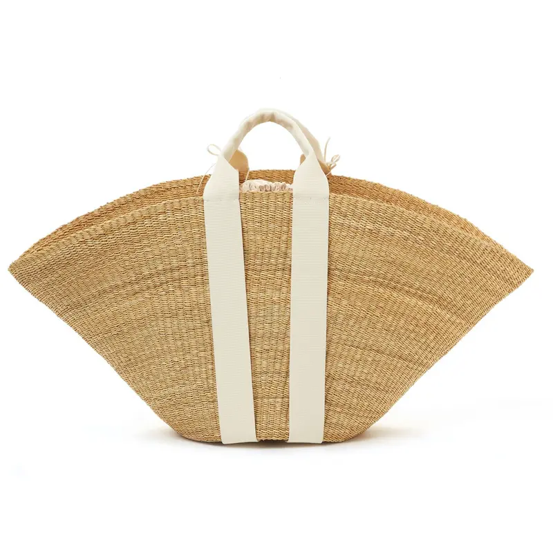 Maxi Sophie Straw Bag Natural/Ecru