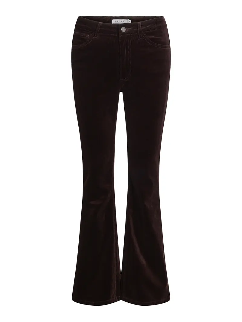 Maya - cord flared trouser Dark Brown