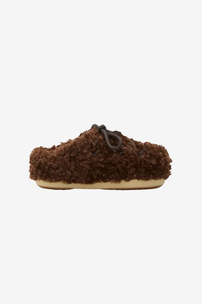MB Evx Mule Curly Dark Brown
