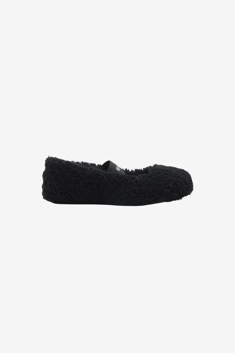 MB Shearling Ballerina Black
