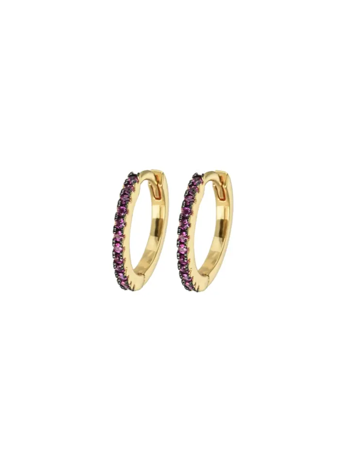 Medium hoops Ink Cerise
