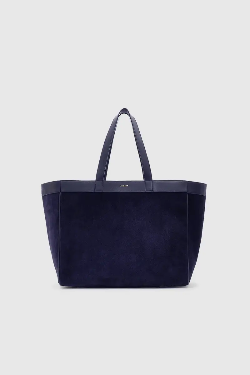 Medium Rio Tote Navy Suede