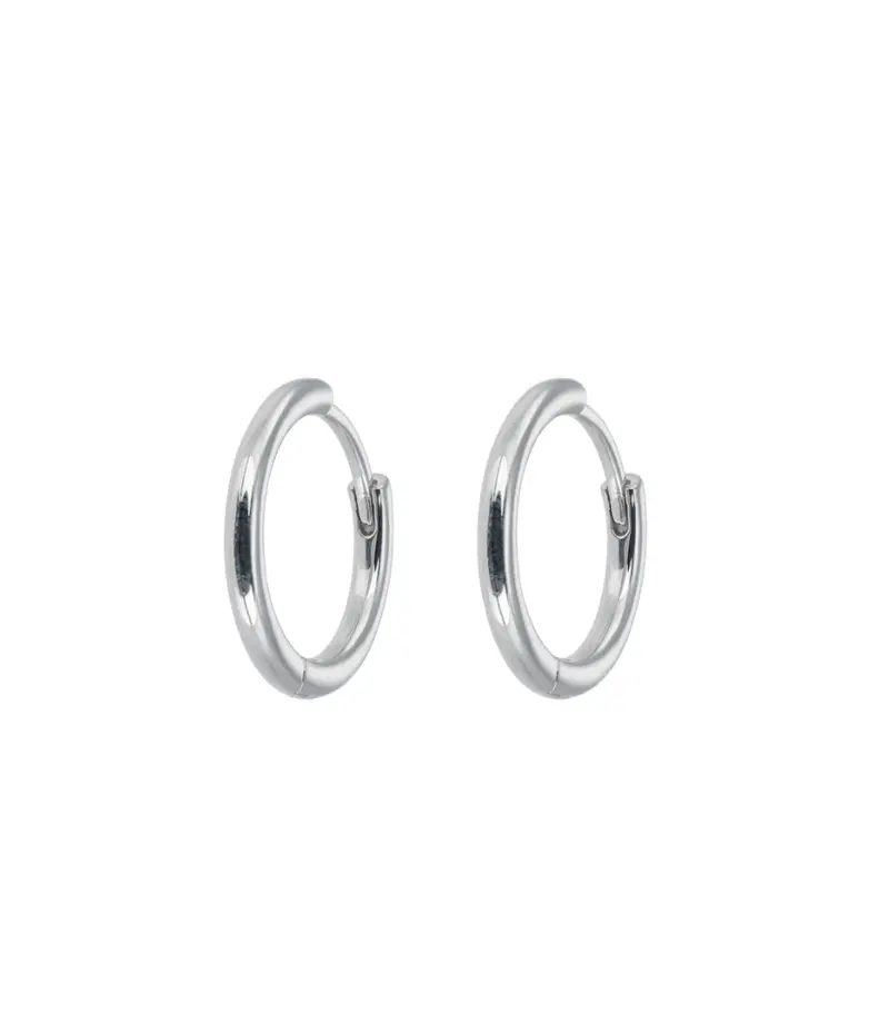 Medium Silver Hoops