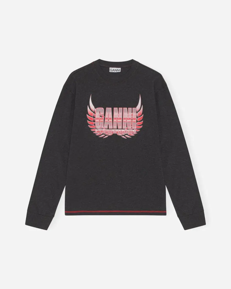 Melange Light Jersey Long Sleeve T-shirt - Phantom