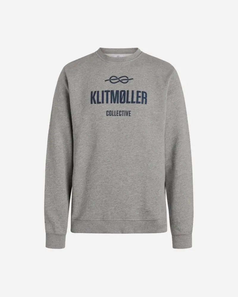 Mens logo crew - Grey melange
