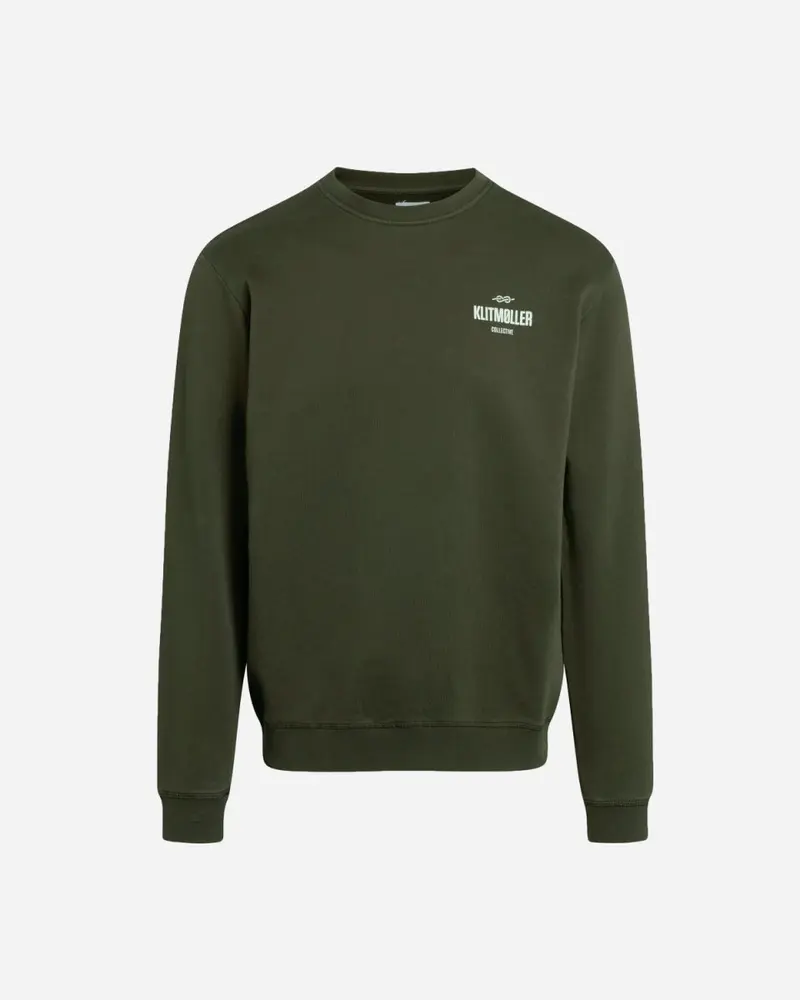 Mens Small Logo Crew - Olive