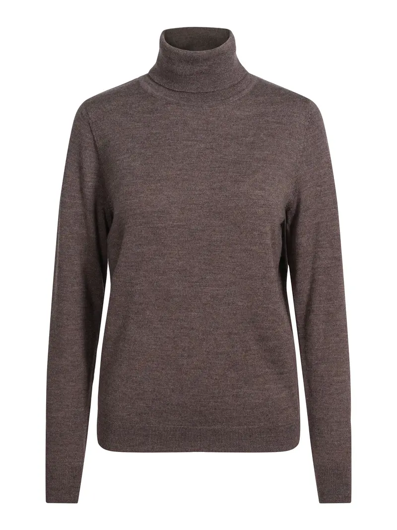 Merino rollneck Taupe Mel.