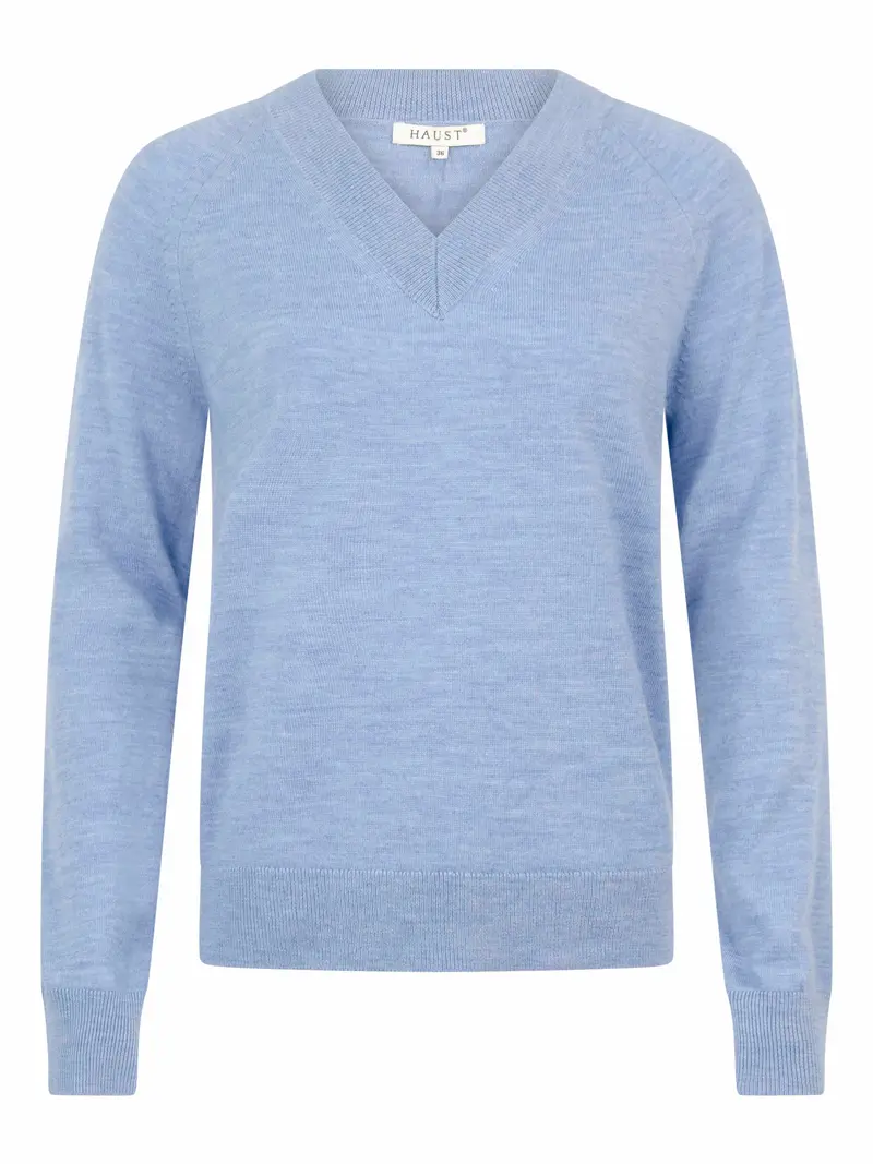 Merino V-neck pullover Blåmelert