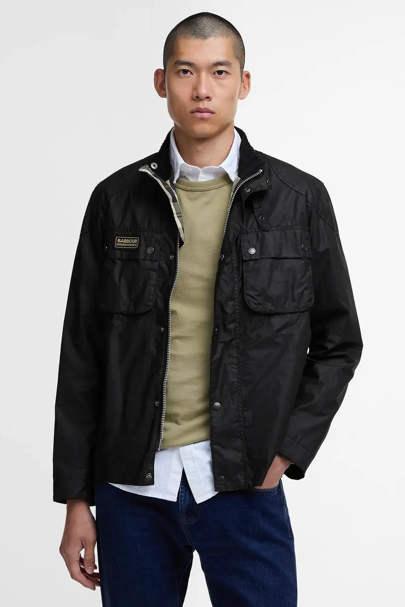 Merton Waxed Jacket Classic Black