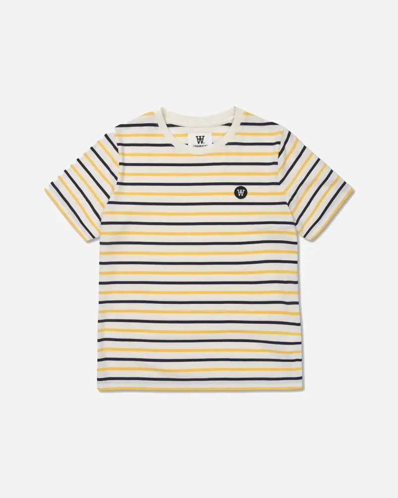 Mia Stripe T-shirt - Off White/Yellow stripes