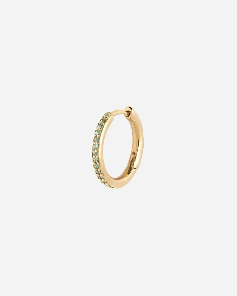 Mica Huggie Mint Gold - Gold