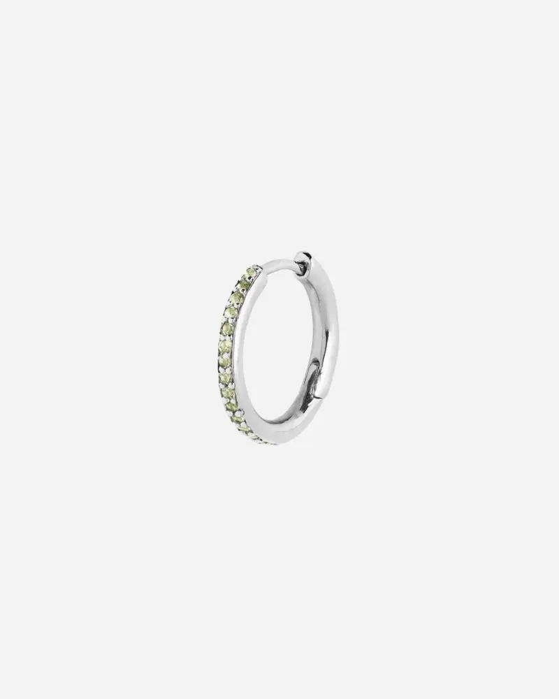 Mica Huggie Mint Silver - Silver