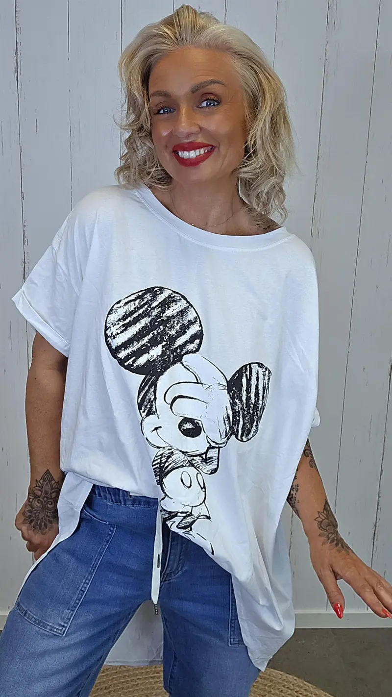 Mickey Mouse topp hvit