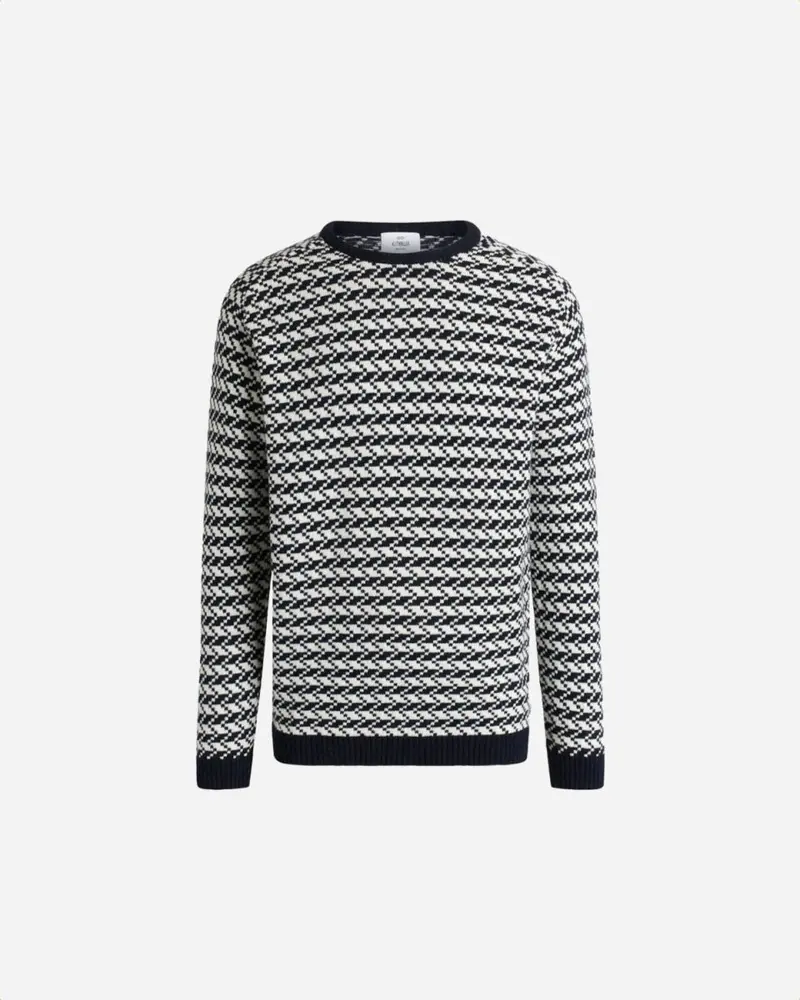 Milas Knit - Navy/Cream