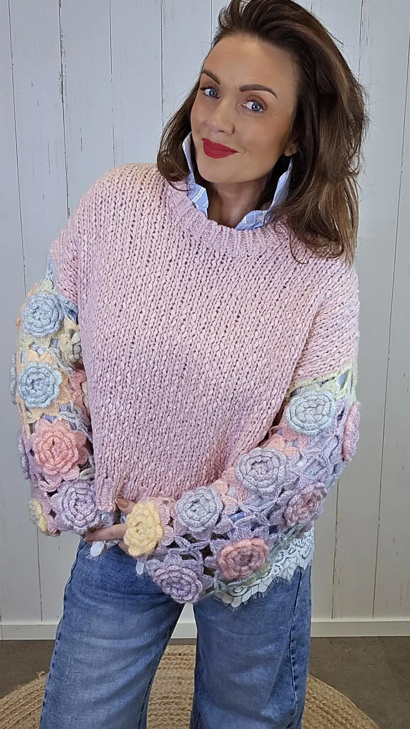 Mille Rosé Blomstergenser rosa