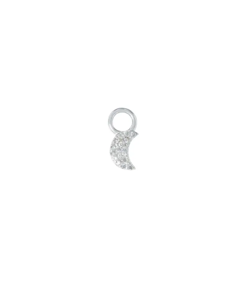 Mini Elise Charm Silver White