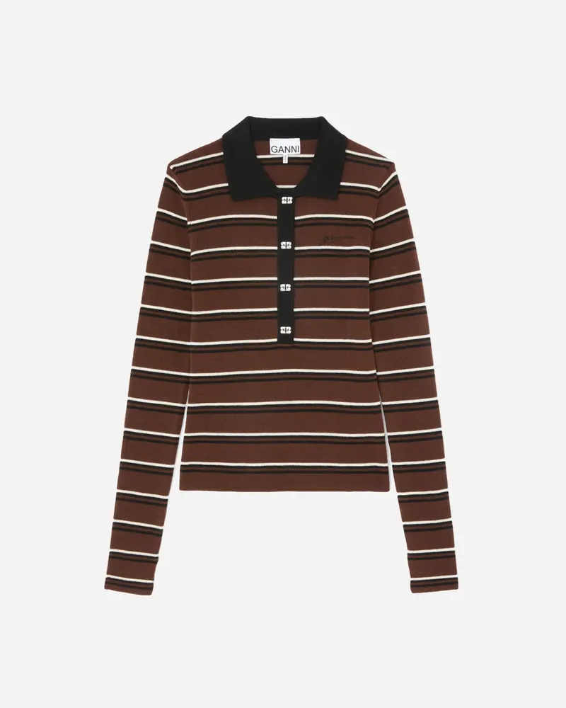 Mini Ribbed Merino Polo