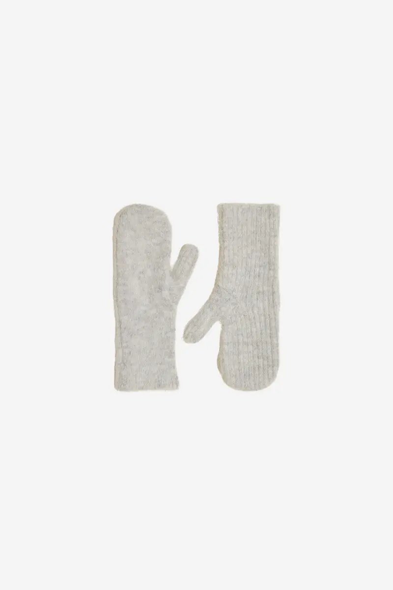 Mio Fluffy Mittens Lt. Grey