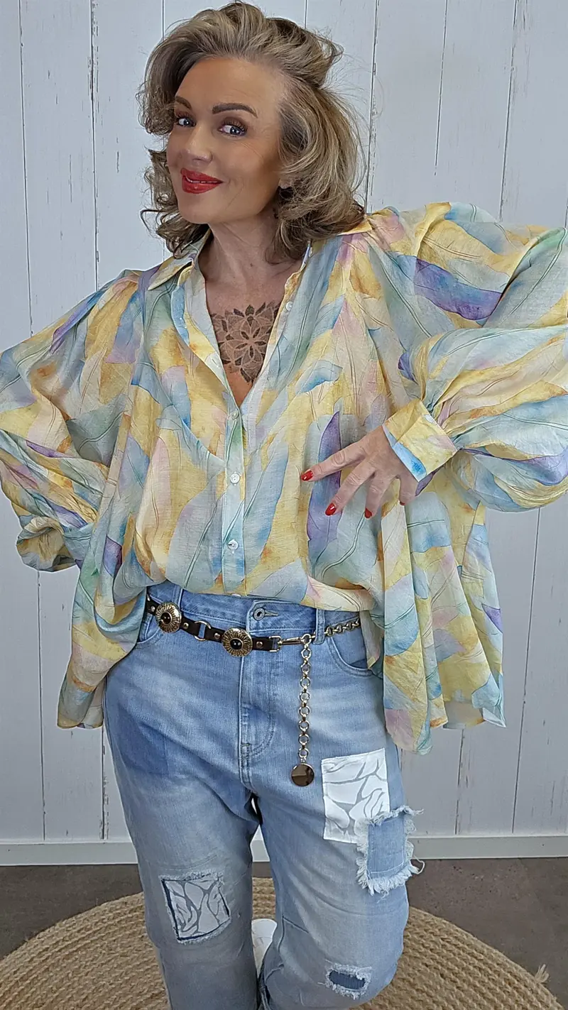 Mira skjorte pastell print