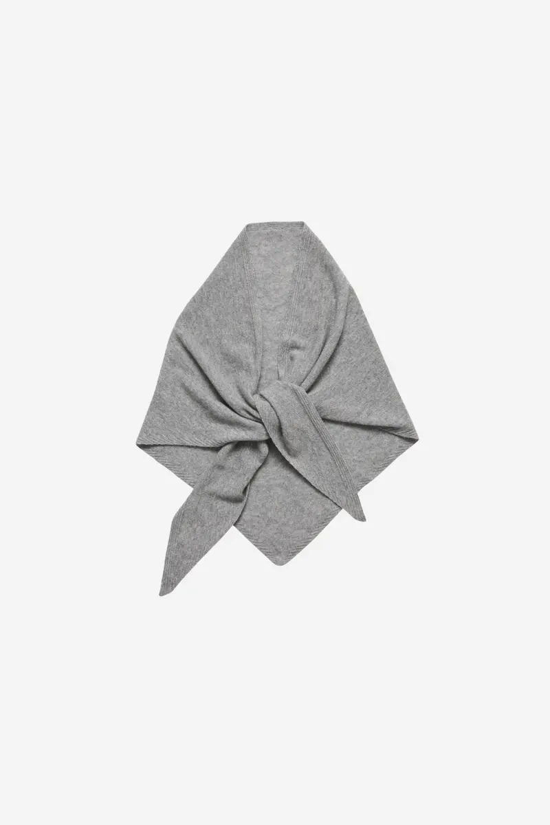 Mira Wool Cash Scarf M. Grey Mel