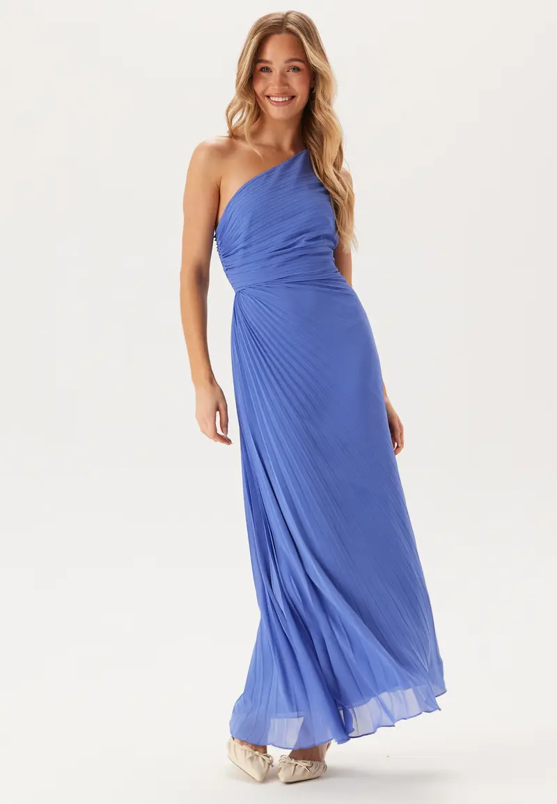 Mirabelle Pleated Asymm Maxi Dress
