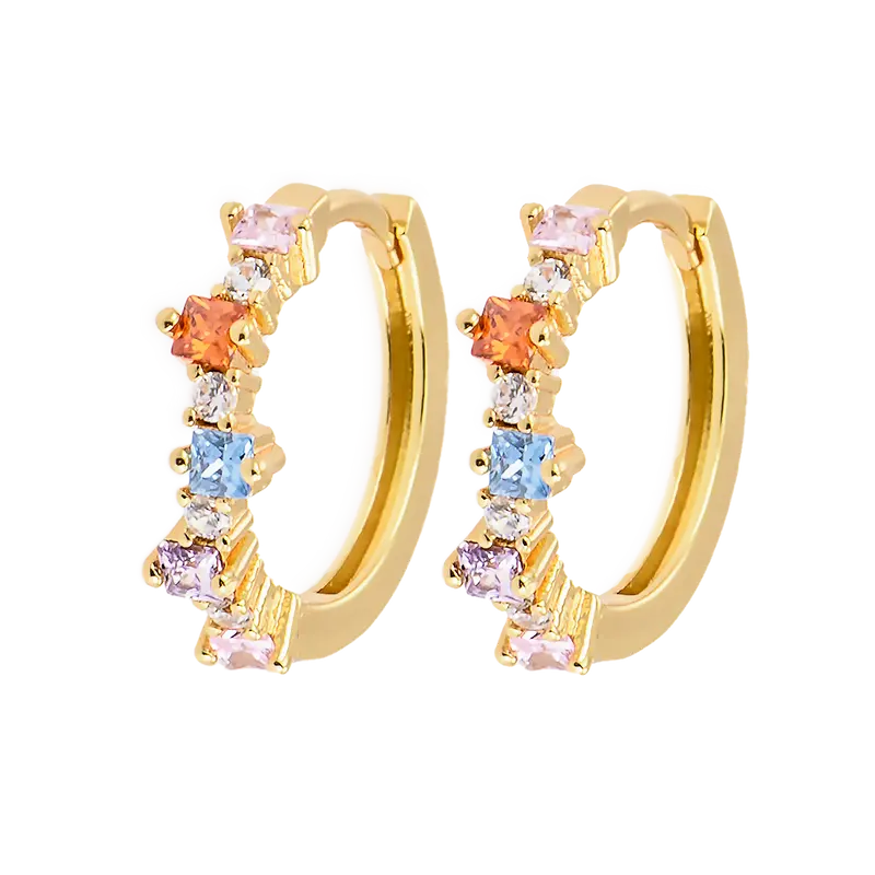 Mixed Small Hoops Bright