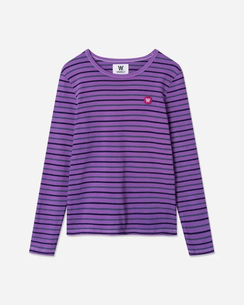 Moa Stripe Long Sleeve - Light Amethyst Stripes