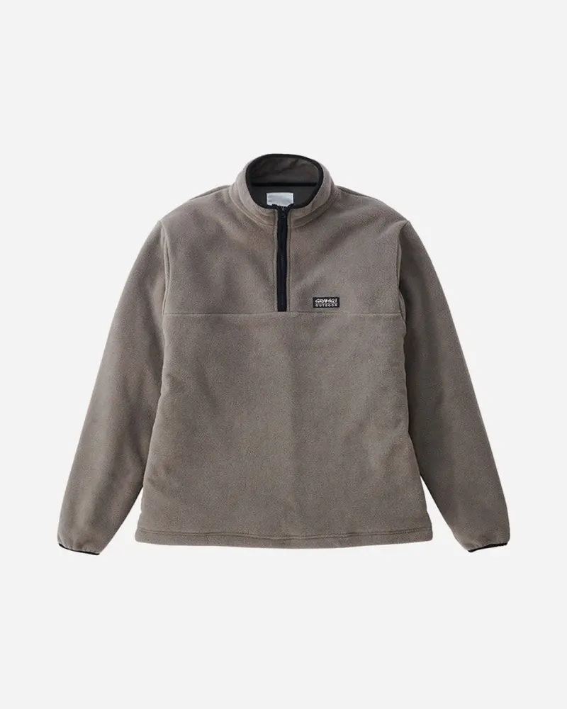 Mock Neck Fleece - Grey