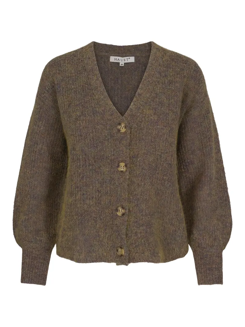 Mohair knitted cardigan Olive