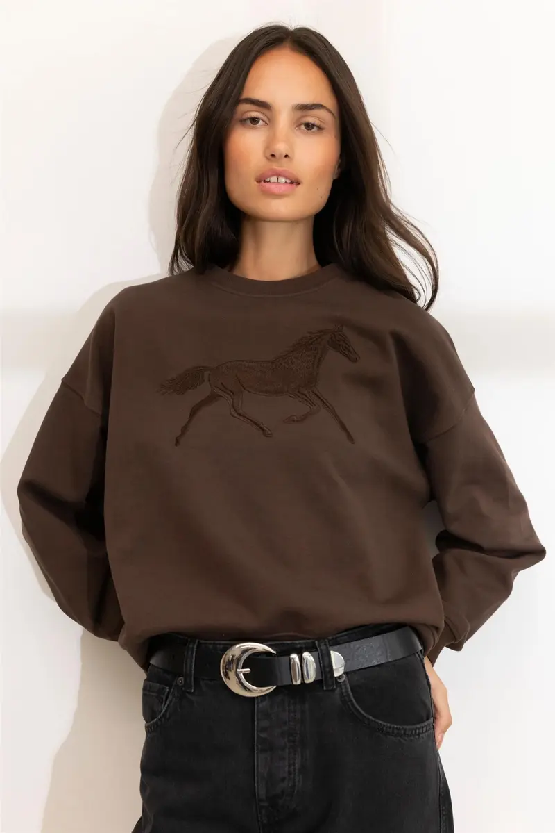 Moira Sweatshirt - Dark Brown