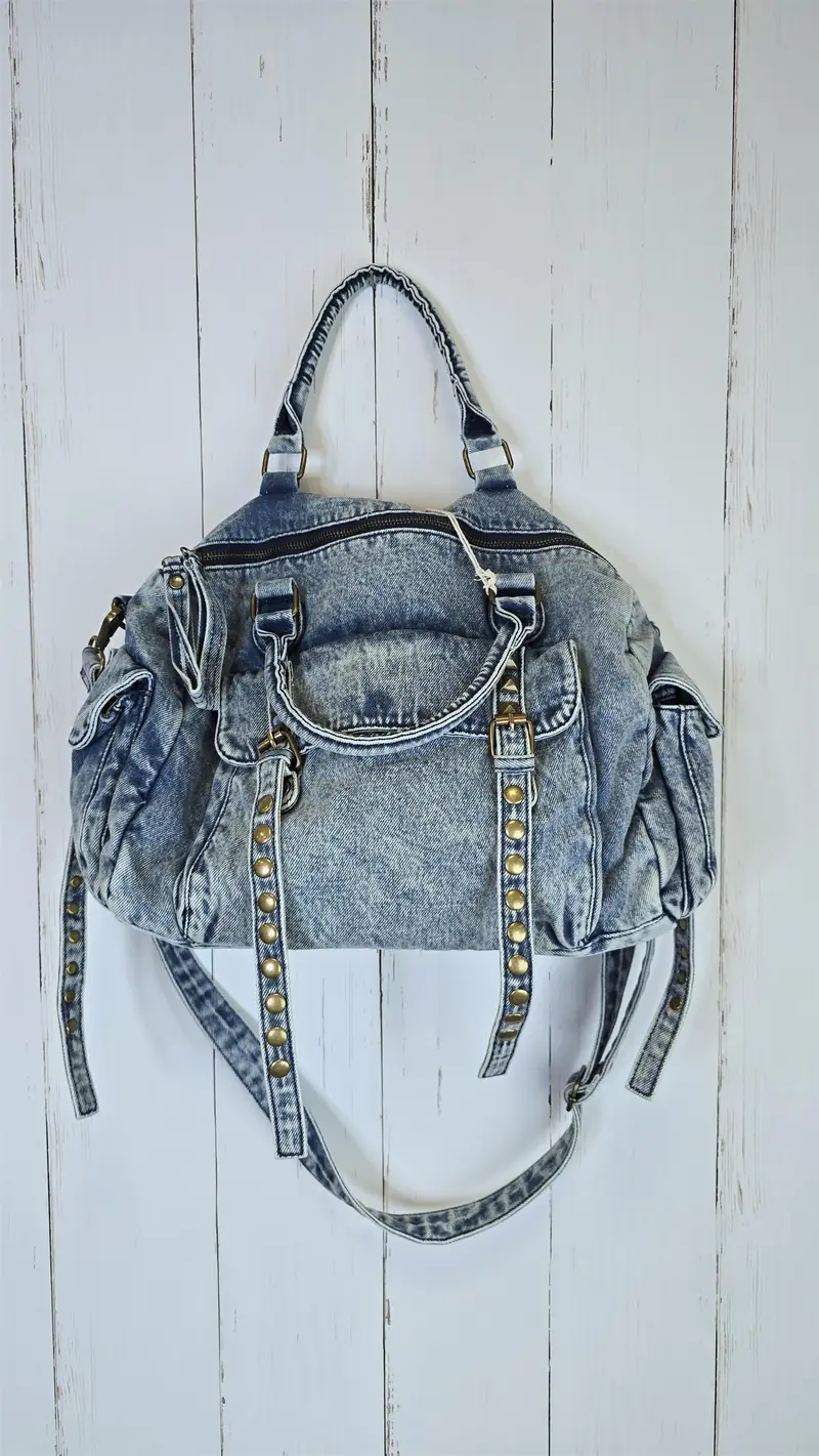 Molly denim veske blå