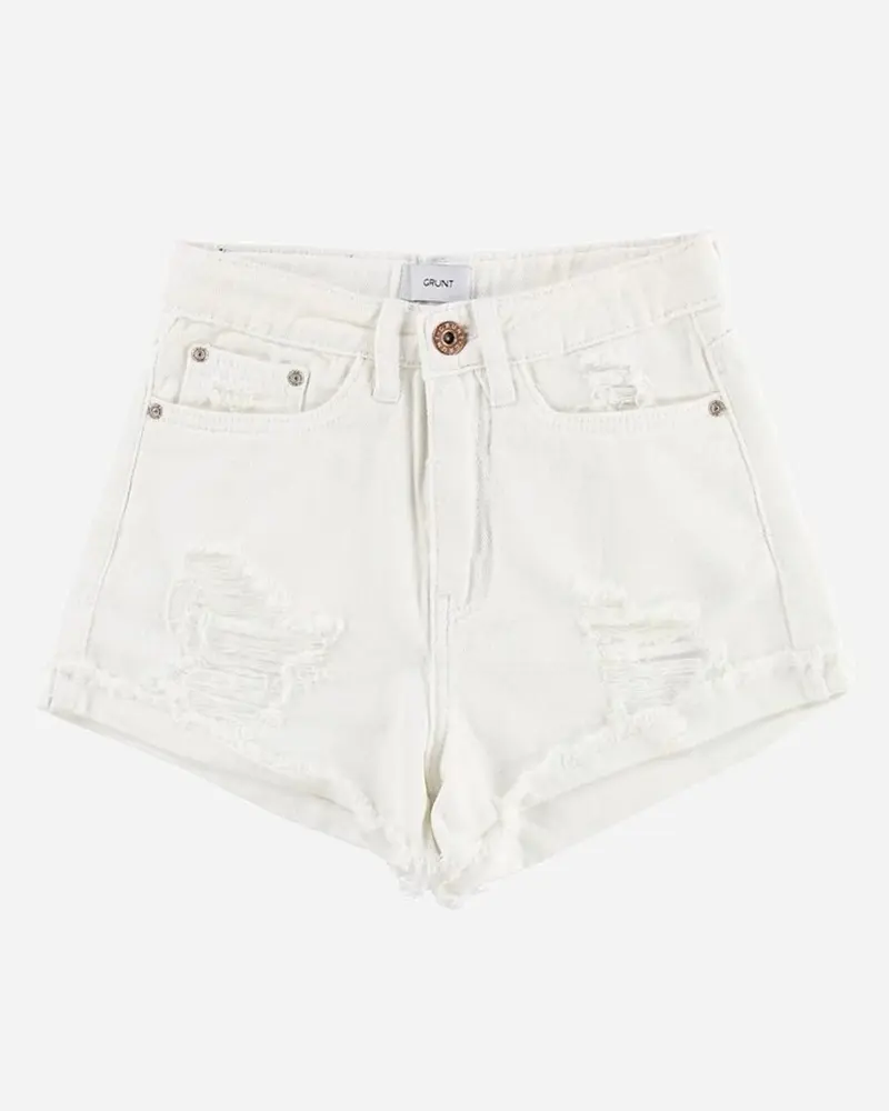 Mom Damage Shorts White - White
