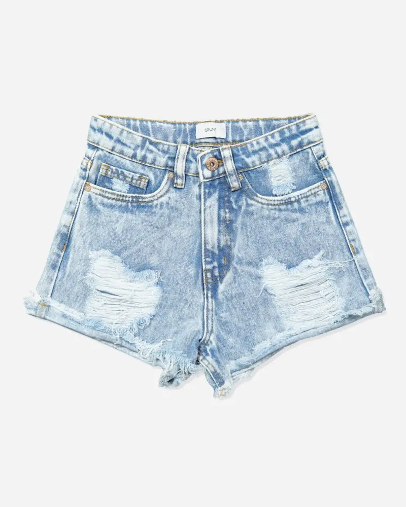 Mom Shorts Super Blue - Super bleach blue